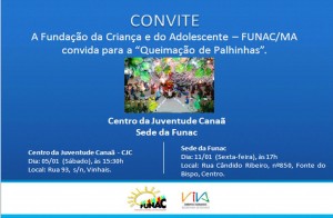 Convite queimação de palhinhas