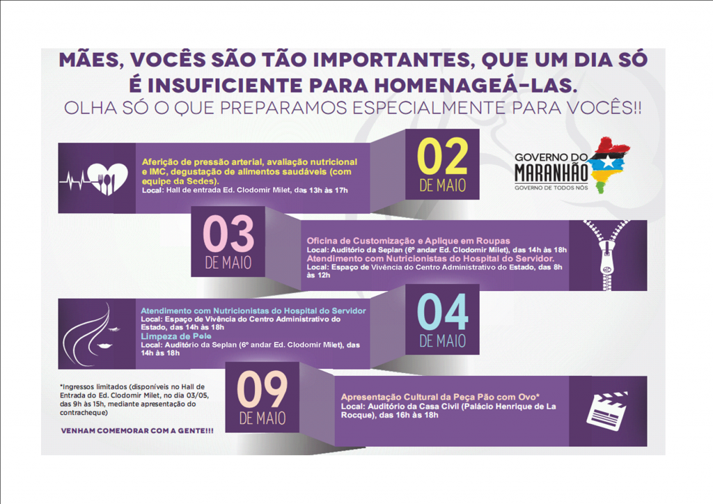programação dia das mães