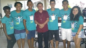 Coordenadores do Projeto e Dom Vilson Basso, um dos apoiadores do projeto Jovem Guardião
