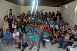Jovens Guardiões reunidos durante o 1 Encontro de Nivelamento