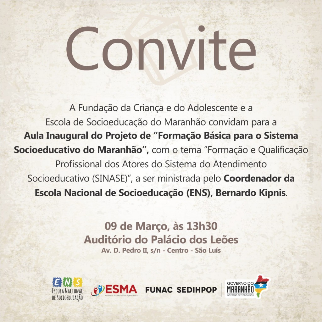 Cartela aula inaugural